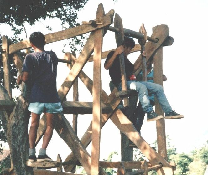 Trekking Staff on Rotaping ( Nepalese Wooden Ferris Wheel )
