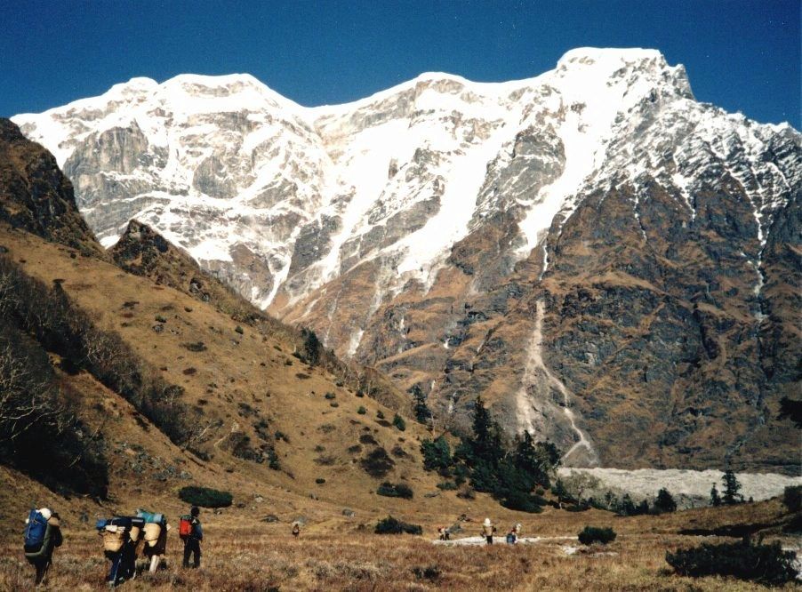 Himal Chuli ( 7893m ) on the approaching to the Chuling Glacier from Rupina La