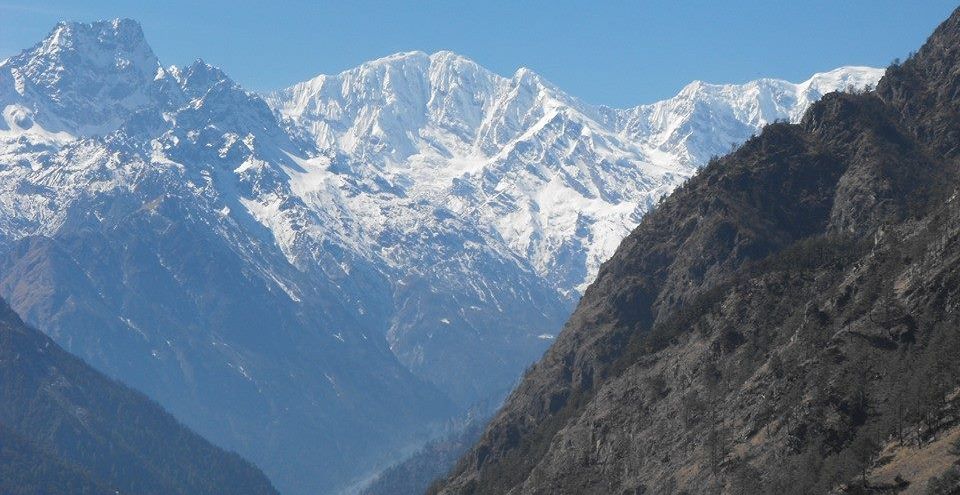 Baudha Peak above the Buri Gandaki Valley