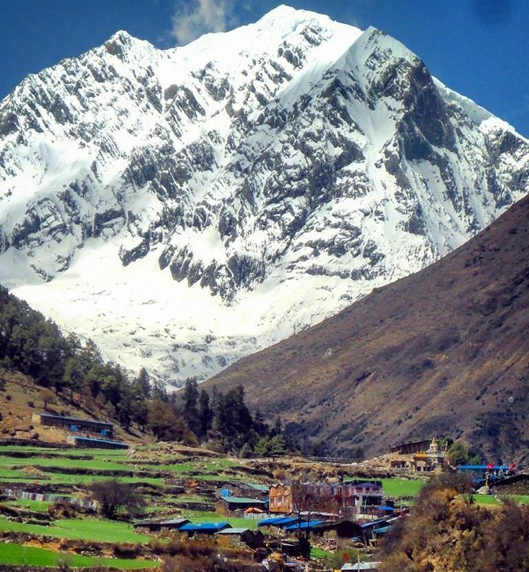 Naike Peak above Lho Village in the Buri Gandaki Valley on route from Ngyak to Samagaon
