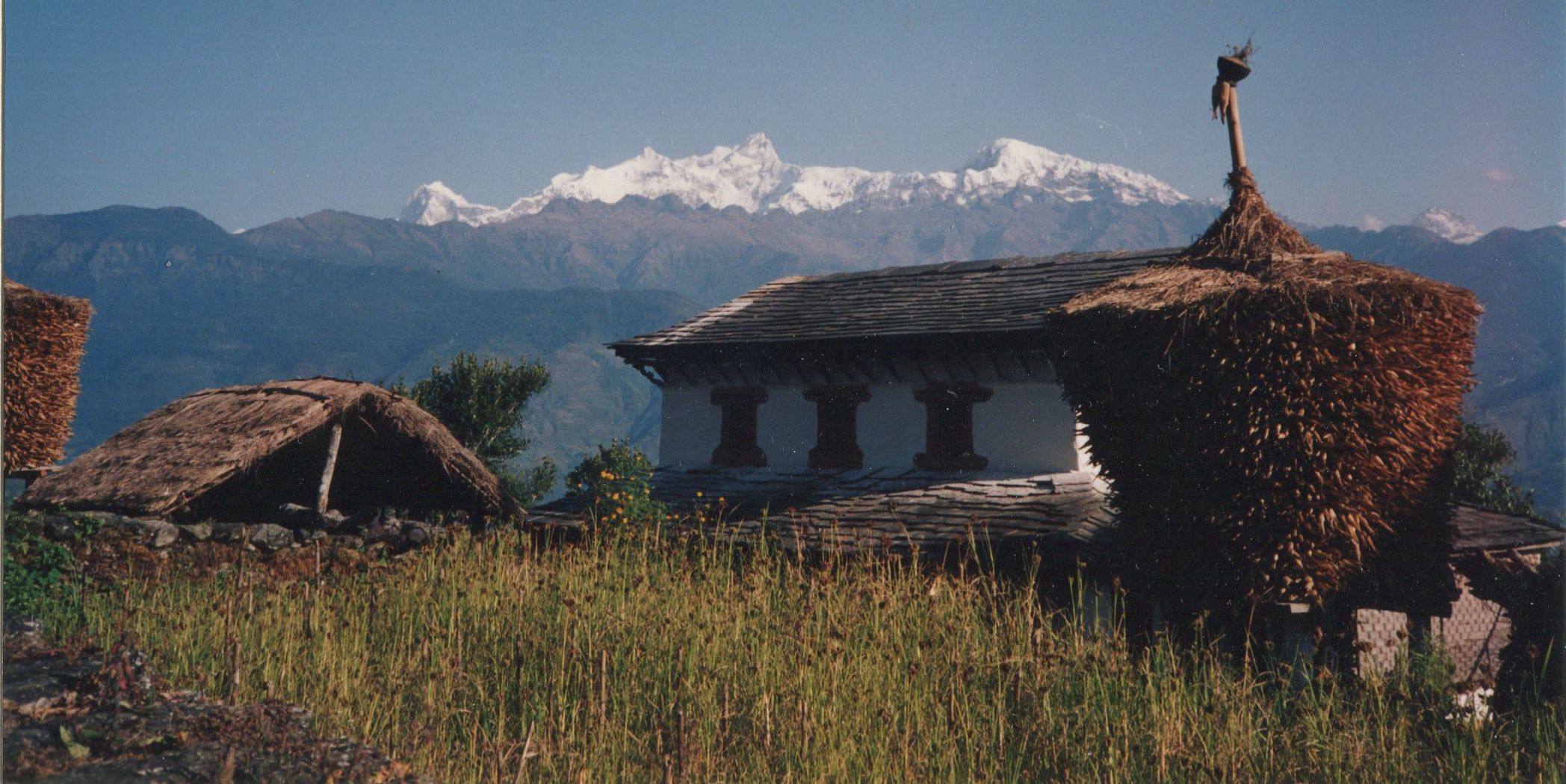 Manaslu Himal from Farmhouse near Gorkha