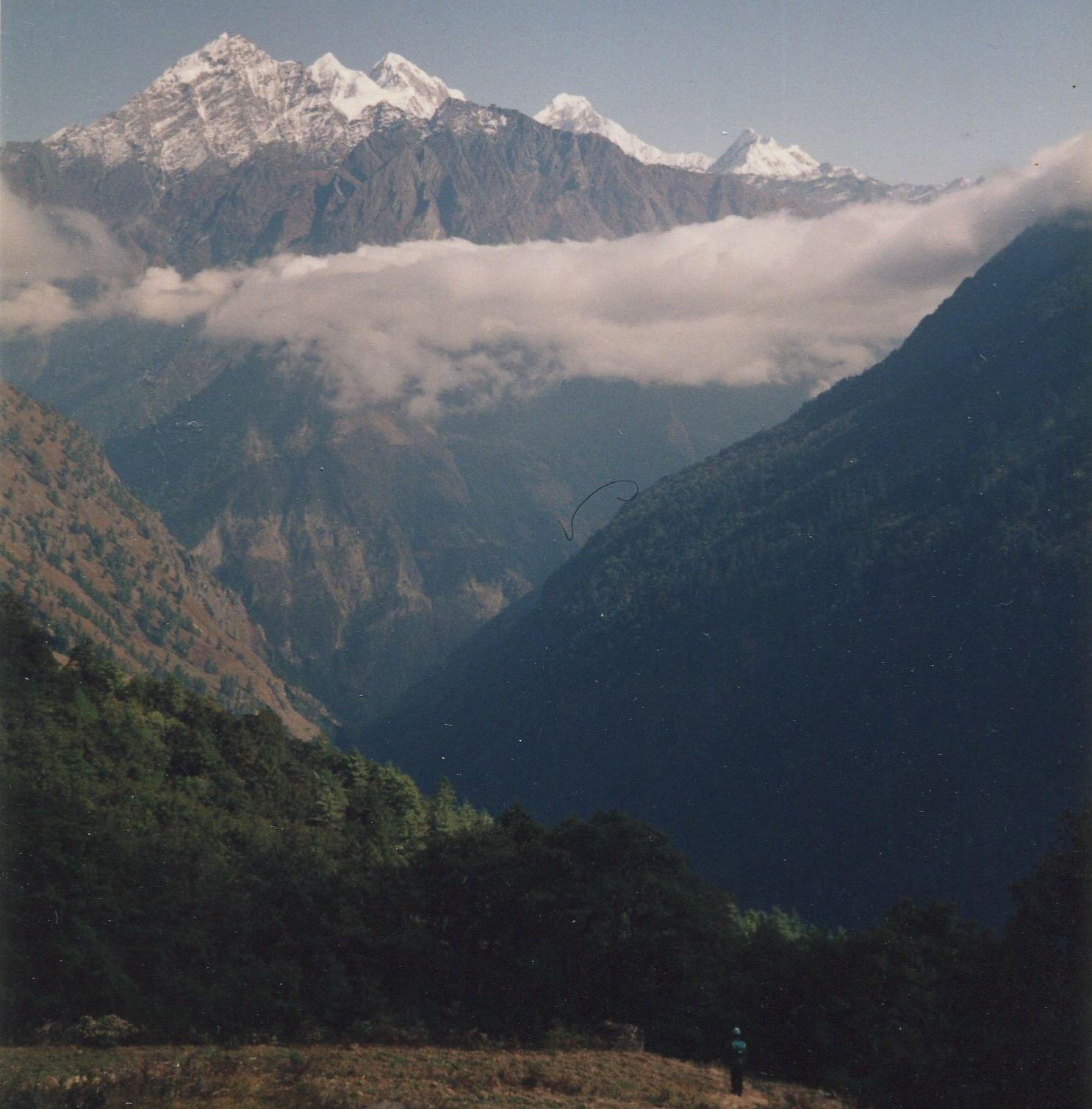 The Ganesh Himal from Chuling Valley on descent from Rupina La