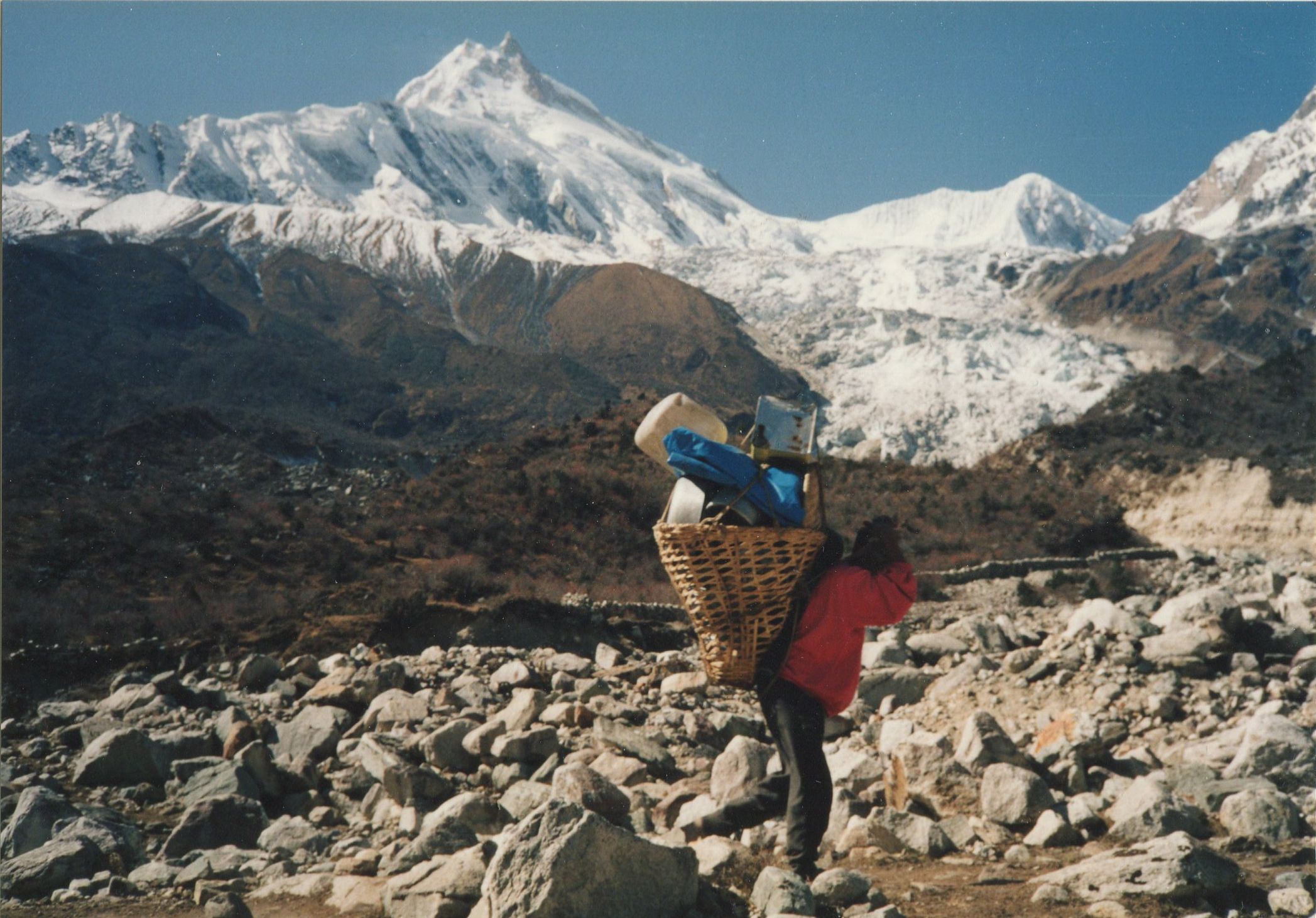 Mt.Manaslu on route from Samagaon to Samdu in the Buri Gandaki Valley