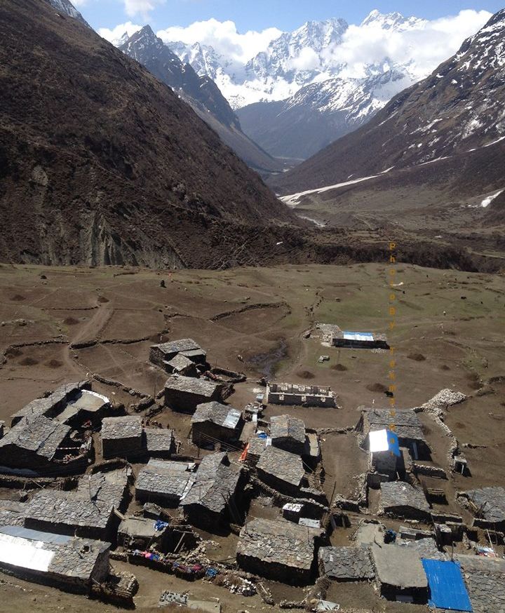 View down Buri Gandaki Valley from Samdu