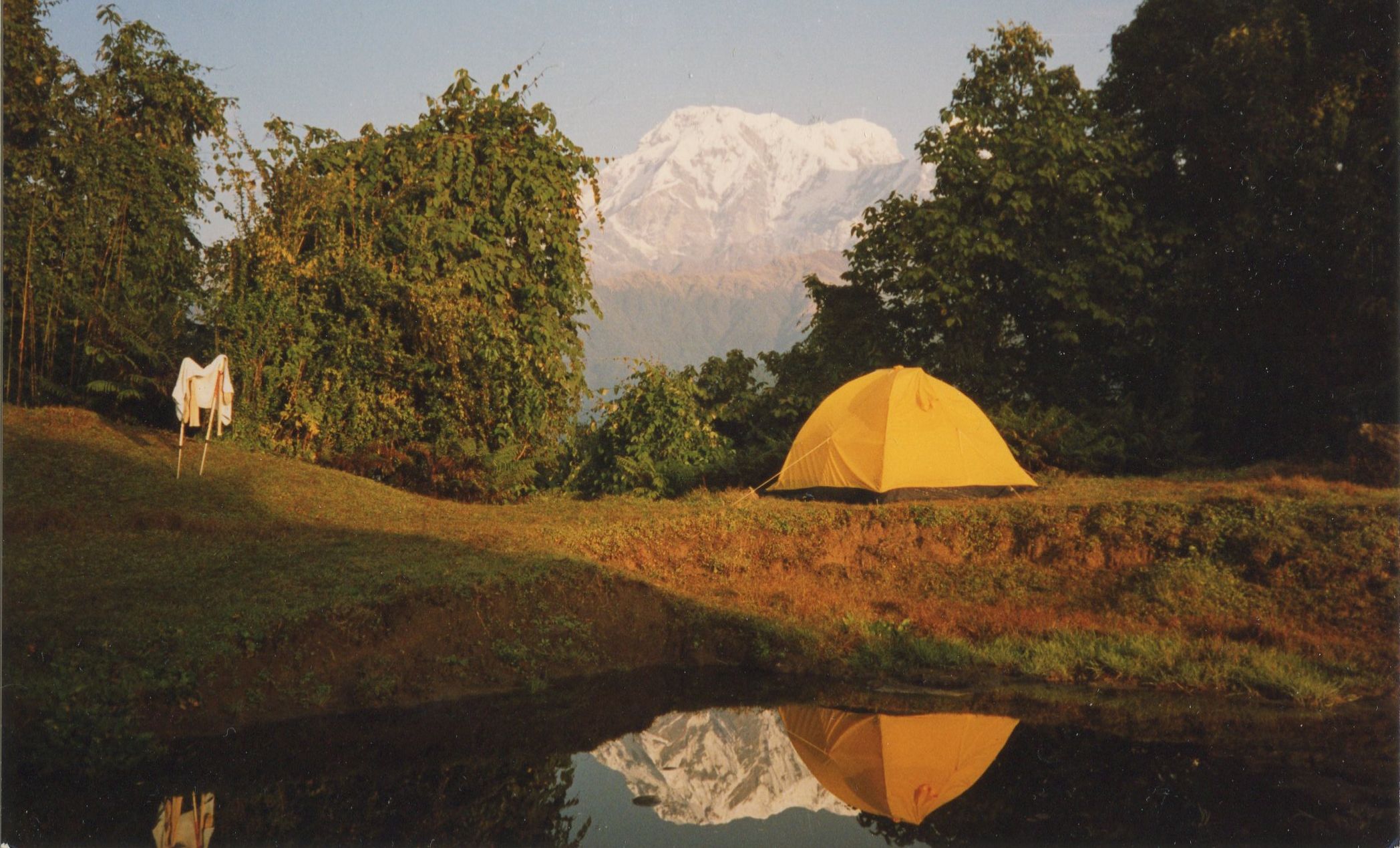 Annapurna South Peak from camp at Kumai