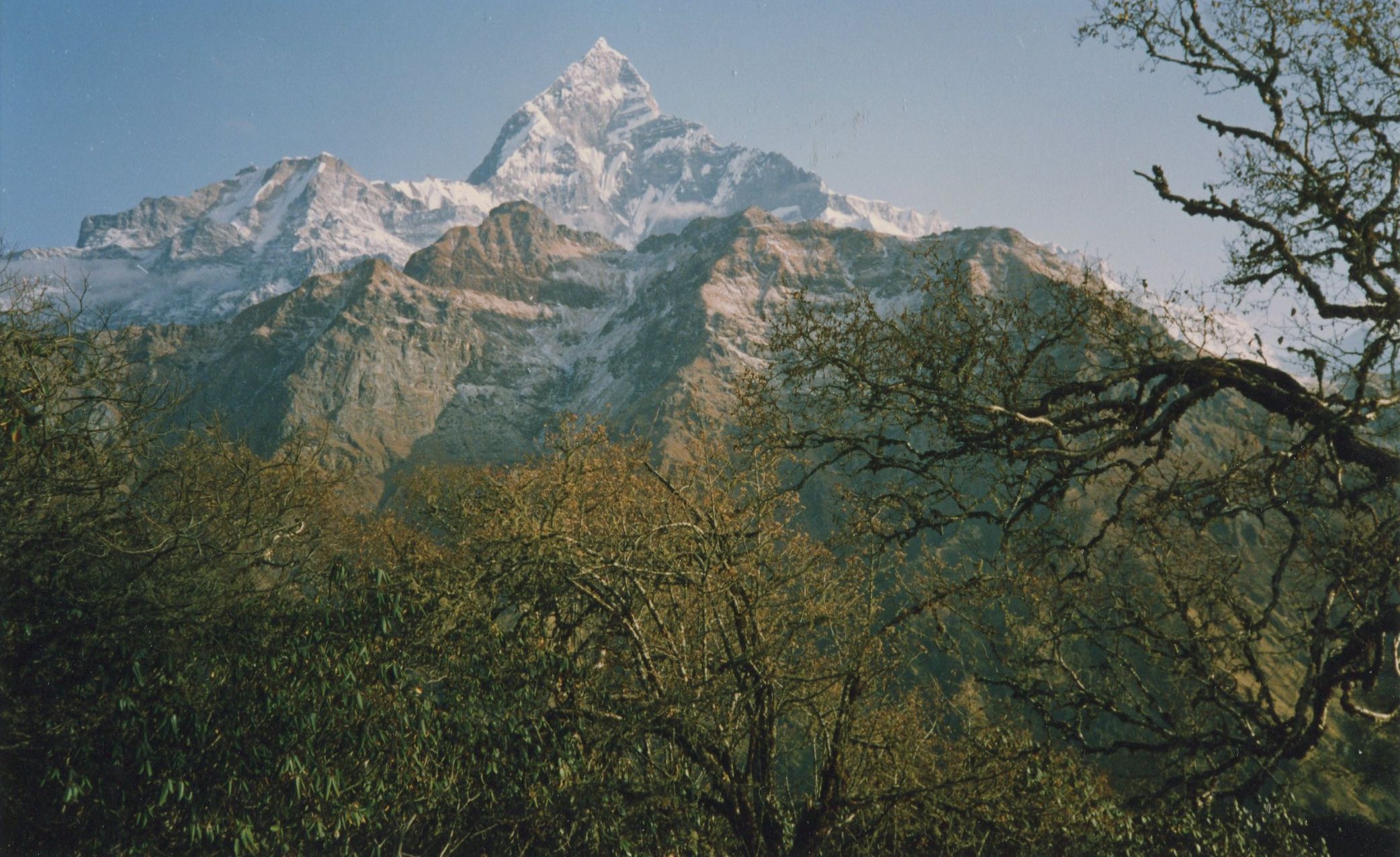 Mount Macchapucchre ( Fishtail Mountain ) from Khorchon