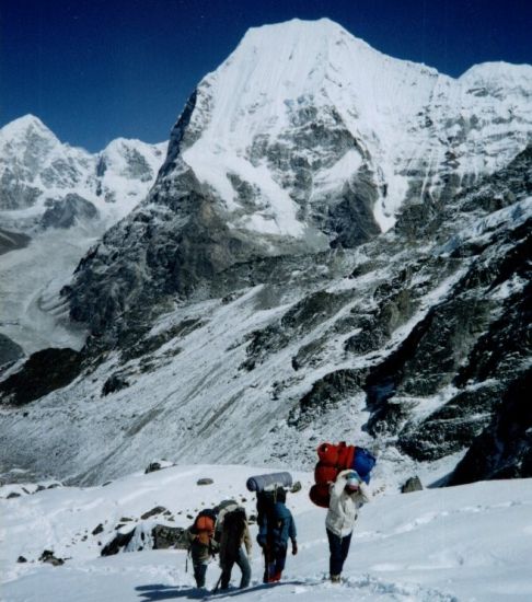 Mount Chobutse in the Rolwaling Valley of the Nepal Himalaya