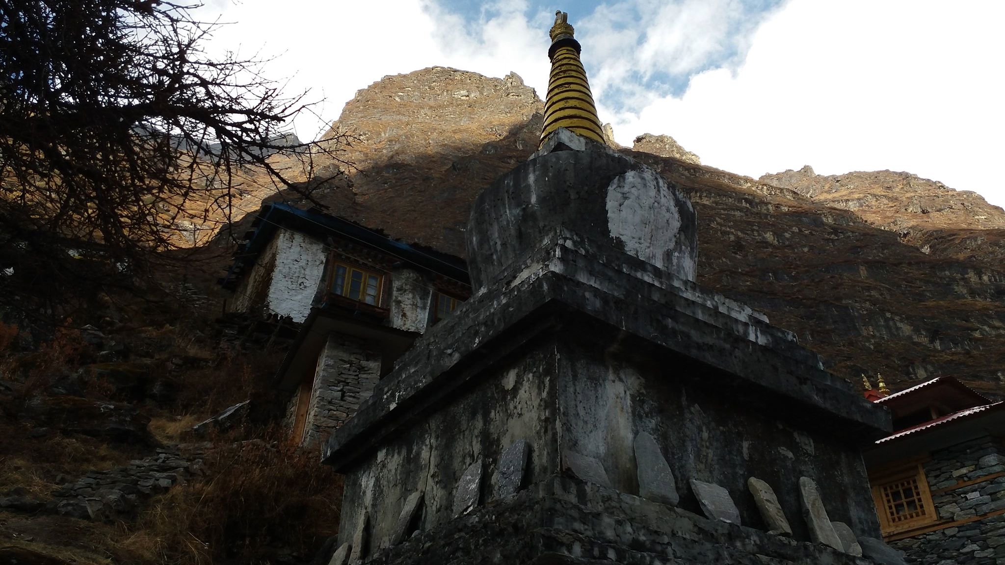 Stupa in Beding Village in the Rolwaling Valley