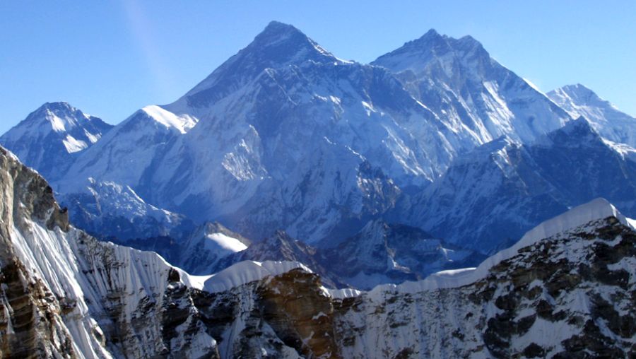 Everest and Lhotse from Parchamo