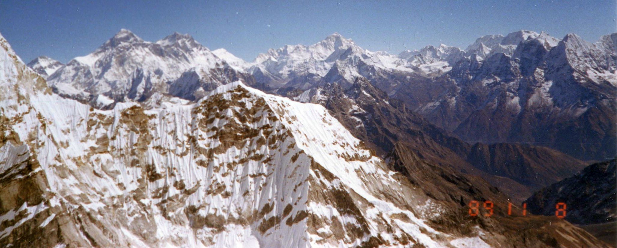 Everest, Lhotse and Makalu from Parchoma