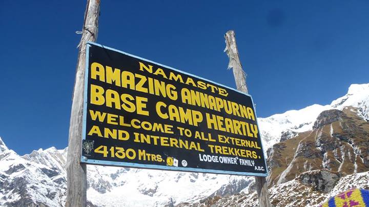 Sign in Annapurna Sanctuary
