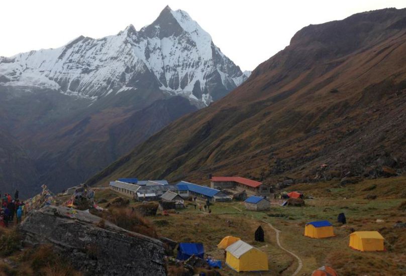 Mount Macchapucchre ( Fishtail Mountain ) from Annapurna Base Camp
