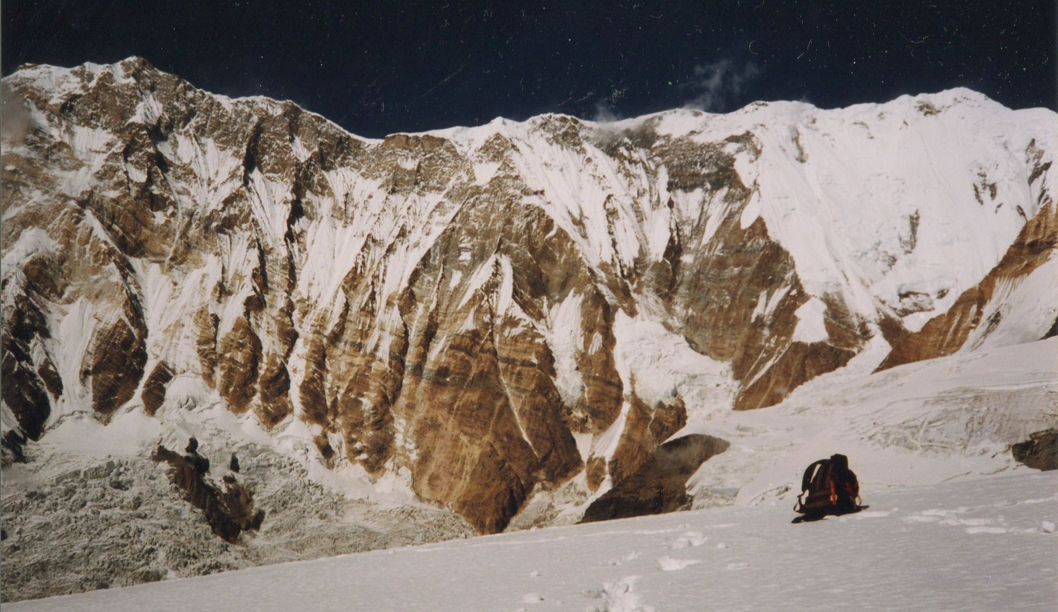 Mount Annapurna I from summit of Rakshi Peak