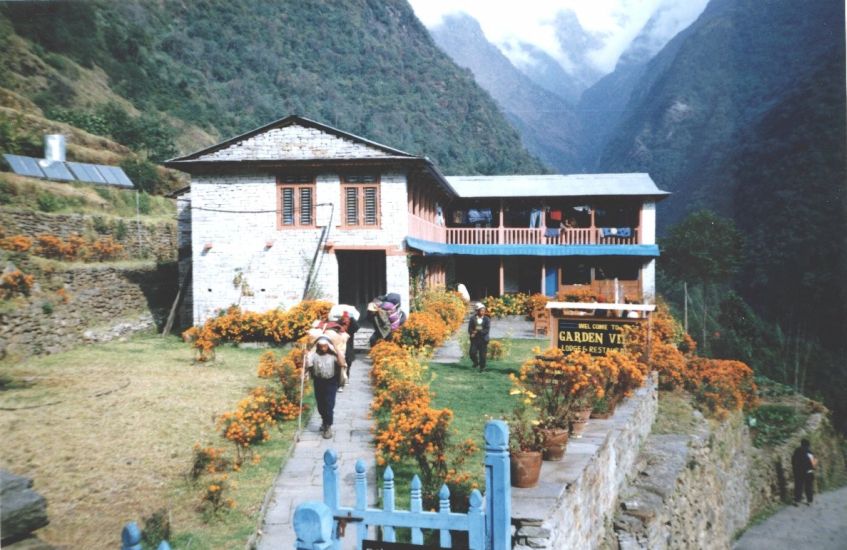 Trekking Lodge at Chomrong Village on route to the Annapurna Sanctuary