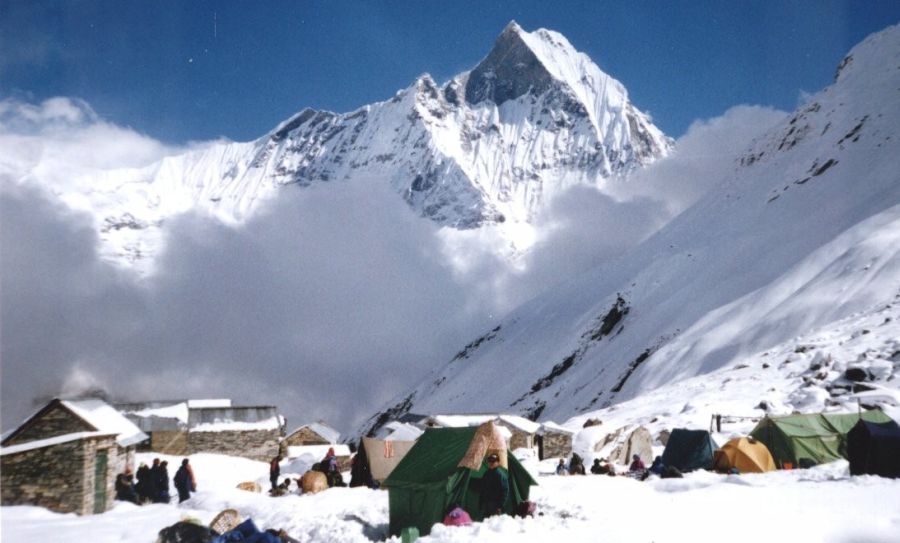 Mt.Macchapucchre ( Fishtail Mountain ) from Annapurna Base Camp