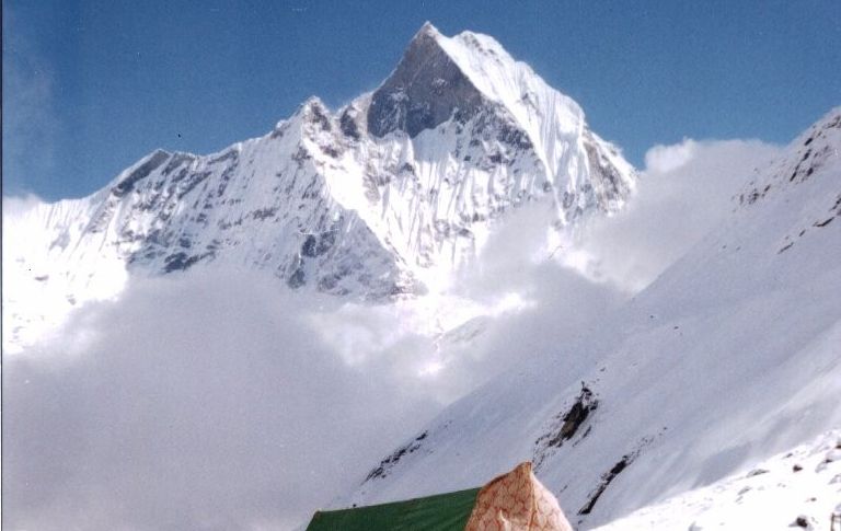 Mount Macchapucchre, the Fishtail Mountain, from Annapurna Base Camp