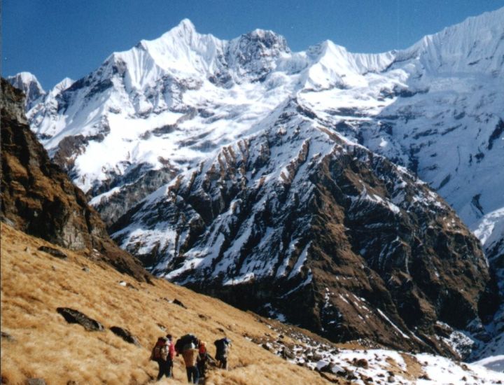 Mount Gandarba Chuli on descent from Annapurna Sanctuary