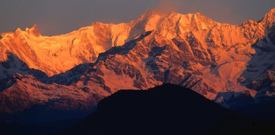 Sunset on Annapurna I South Face
