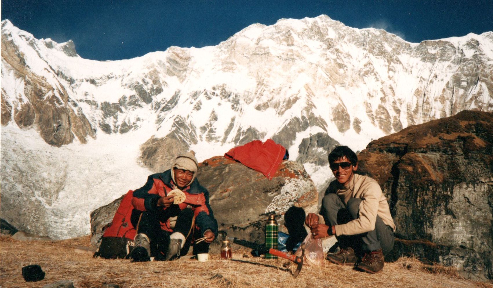 Mount Annapurna I on ascent to Rakshi Peak