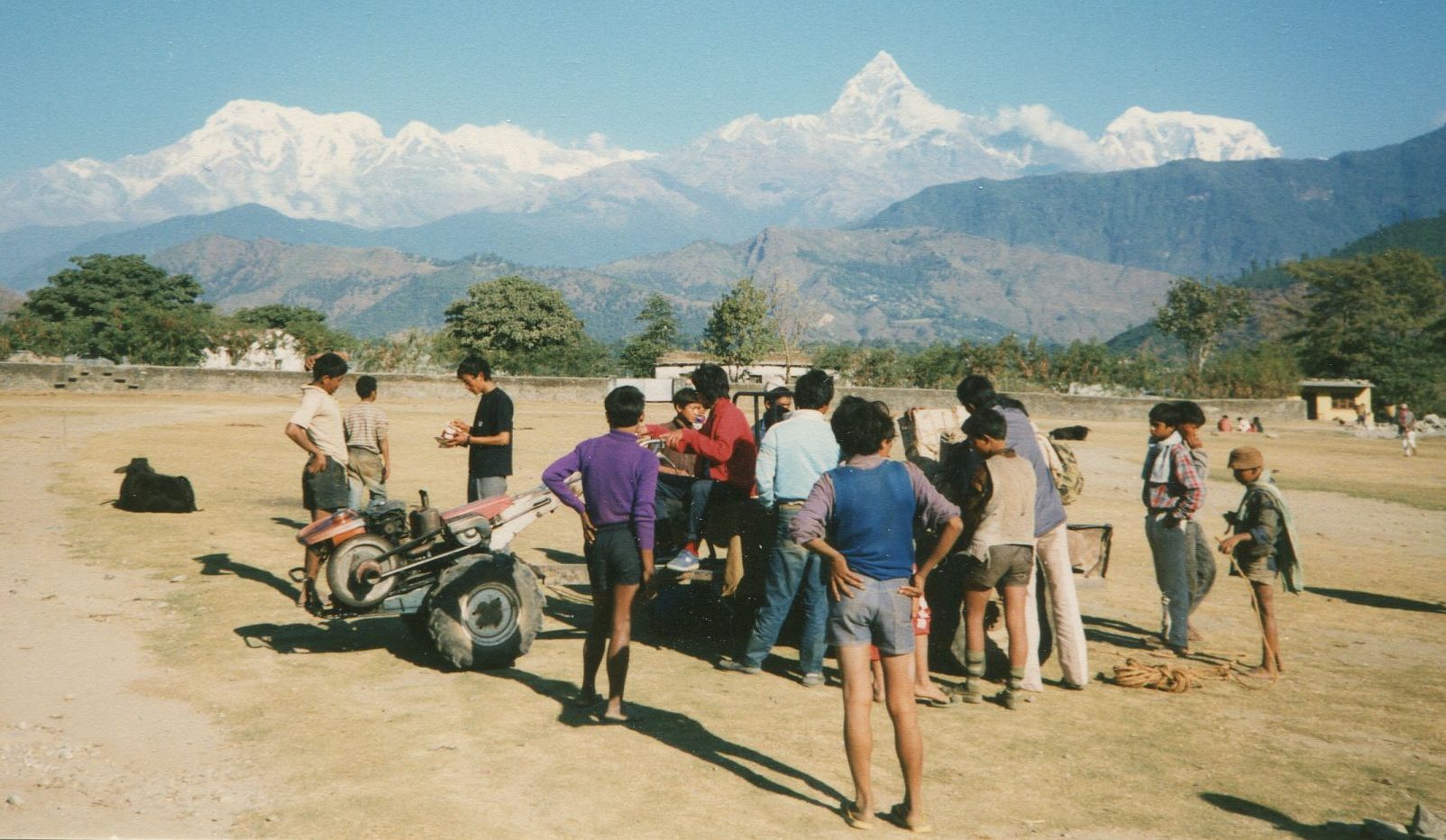 Hiring porters at Pokhara