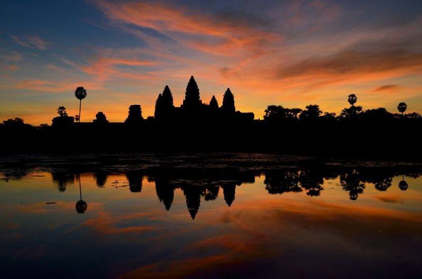 Sunrise at Angkor Wat Temple in northern Cambodia