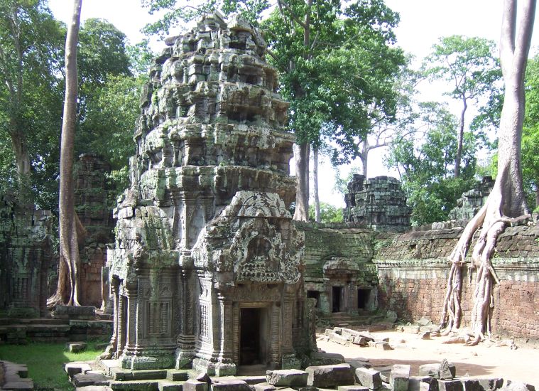 Stupa at Ta Prohm Temple at Siem Reap in northern Cambodia