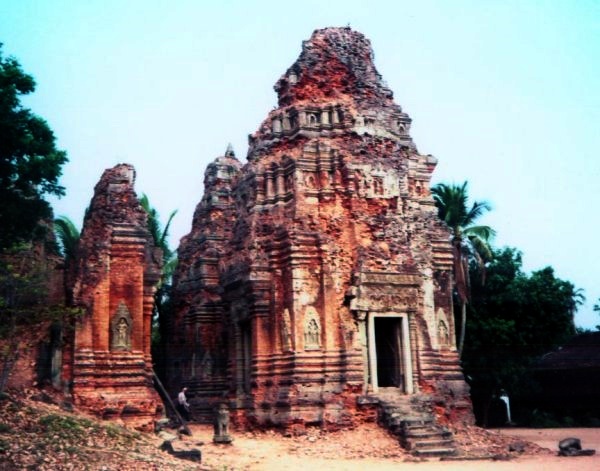 Lolei Temple in the Roluos Group at Siem Reap in northern Cambodia
