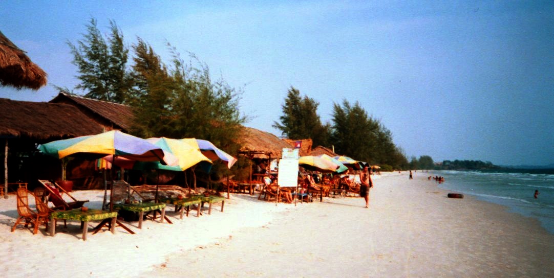 Occheuteal Beach at Sihanoukville on the Southern Coast of Cambodia