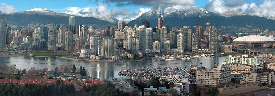 City of Vancouver on the West Coast of Canada