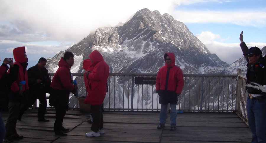 On the Summit Platform of Walkway on Jade Dragon Snow Mountain