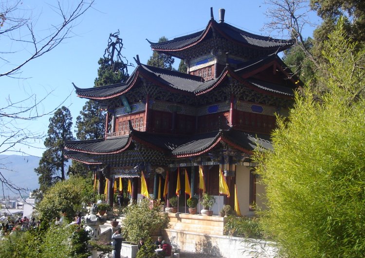 Pagoda in grounds of Mu Family Mansion in Lijiang Old City 