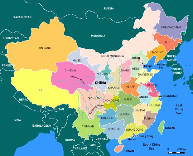 Map of the Regions of China