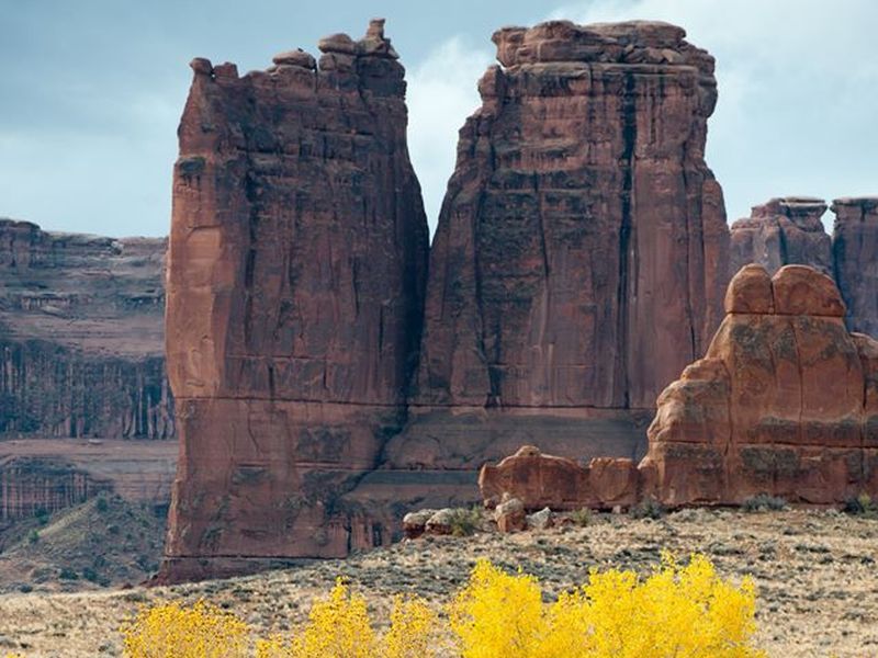 The Organ - in Courthouse Towers area of Arches National Park