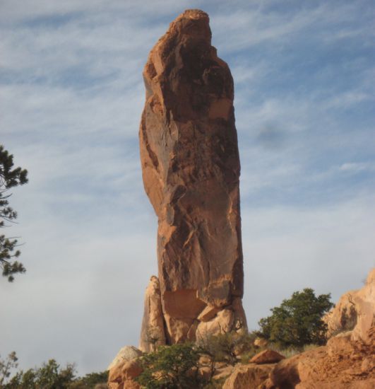 Dark Angel sandstone pillar in Arches National Park