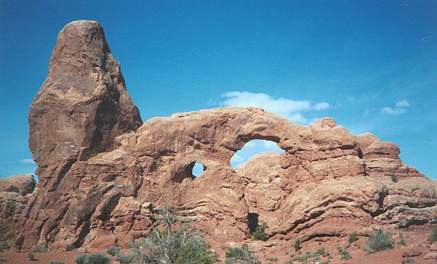 Turret Arch in Windows Section of Arches National Park