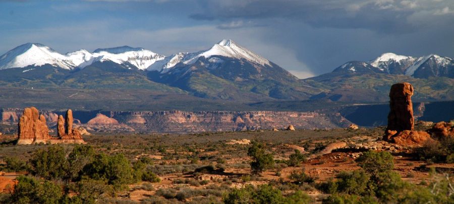 La Sal Mountains from Arches NP