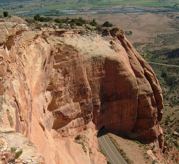 Tunnel in Rimrock Drive in Colorado National Monument