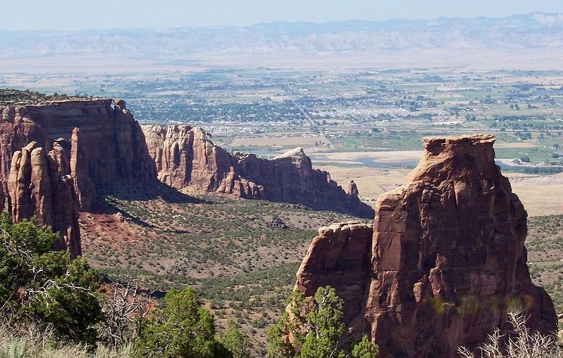 Town of Fruita from the Rim Rock Drive in Colorado National Monument