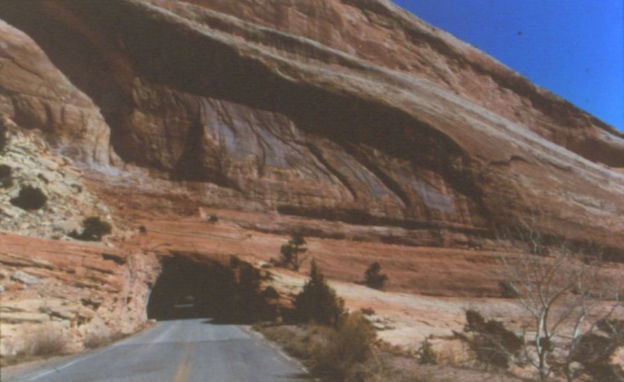 Tunnel in Rimrock Drive in Colorado National Monument