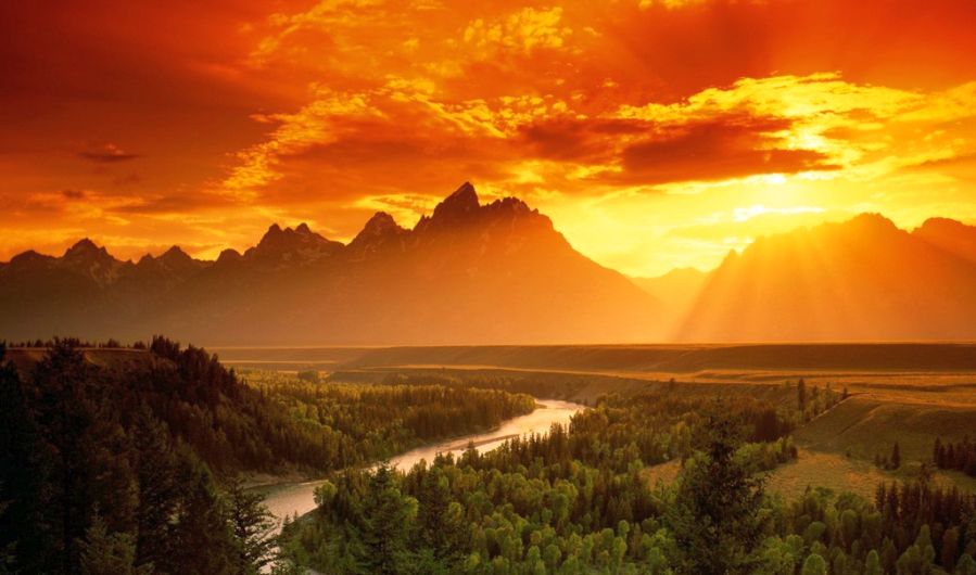 Rocky Mountains - Grand Tetons sunset