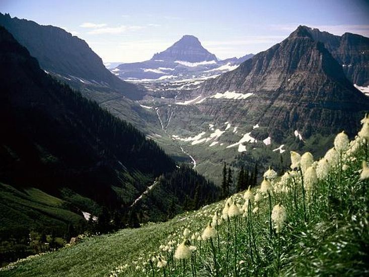 Reynolds Mountain in Glacier National Park in Montana, USA