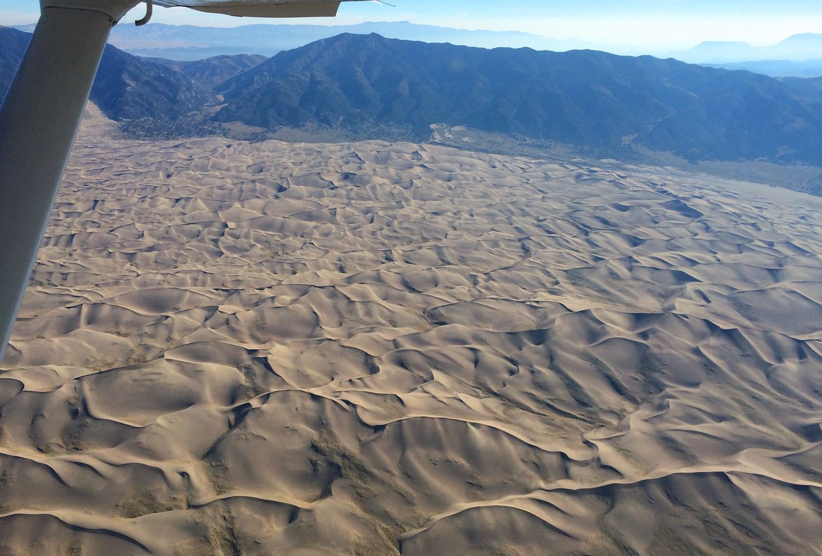Aerial view of the Great Sand Dunes