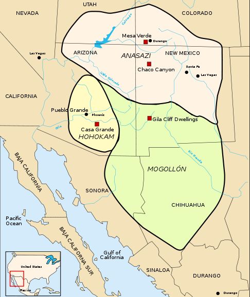 Anasazi Sites - Location Map