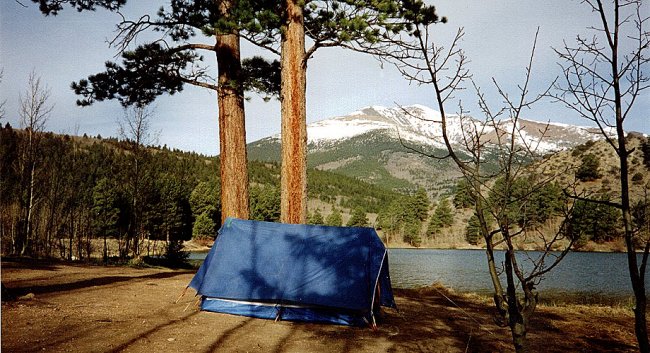  Campsite at Hare Lake in the Colorado Rocky Mountains 