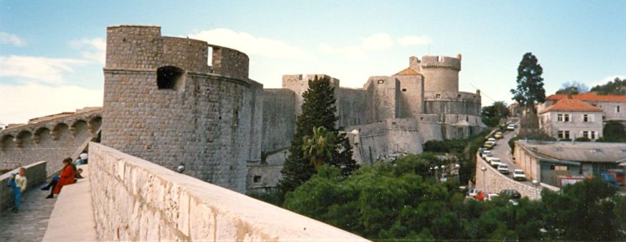 Castle at Dubrovnik on the Dalmatian Coast of Croatia