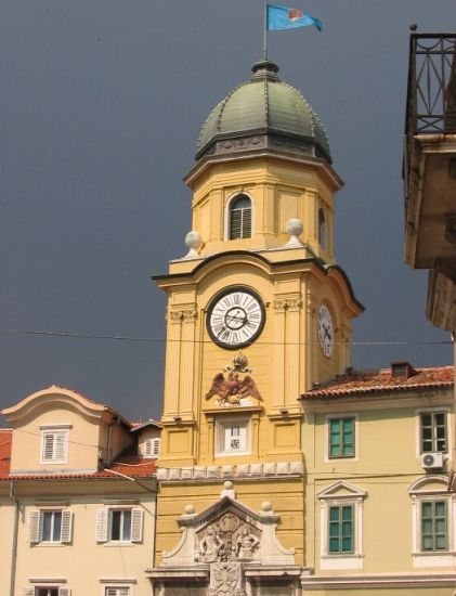 Clock Tower in Rijeka in the Kvarner Gulf