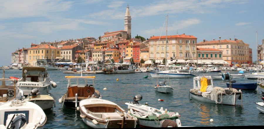 Harbour at Rovinj in Istria
