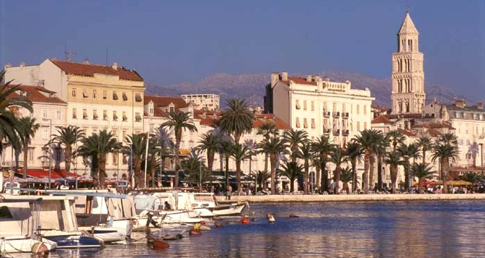 Waterfront at Split on the Adriatic Coast of Croatia