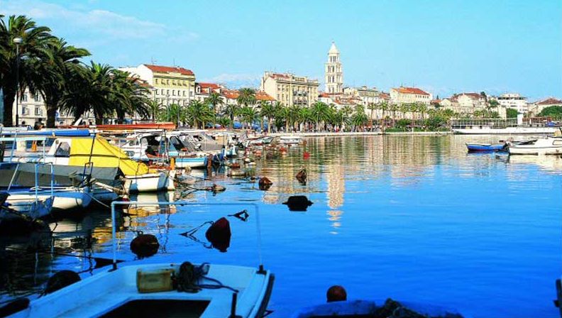 Waterfront at Split on the Dalmatian Coast of Croatia