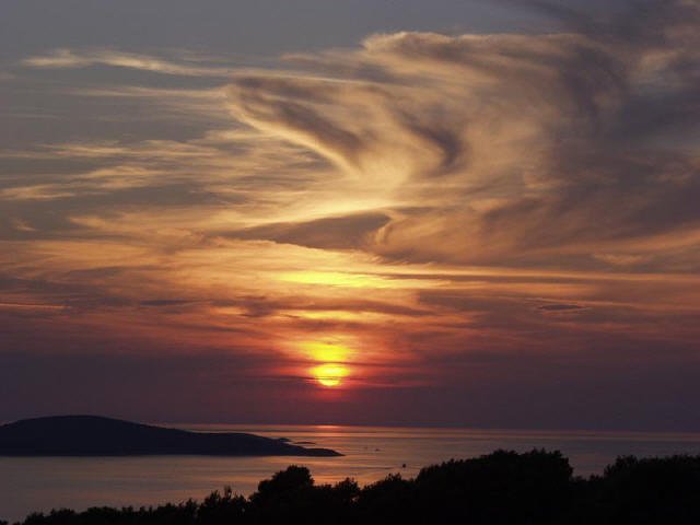 Sunset on Dalmatian Coast of Croatia